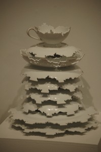 "Heirloom", deconstructed/cut china - Elizabeth Alexander, artist